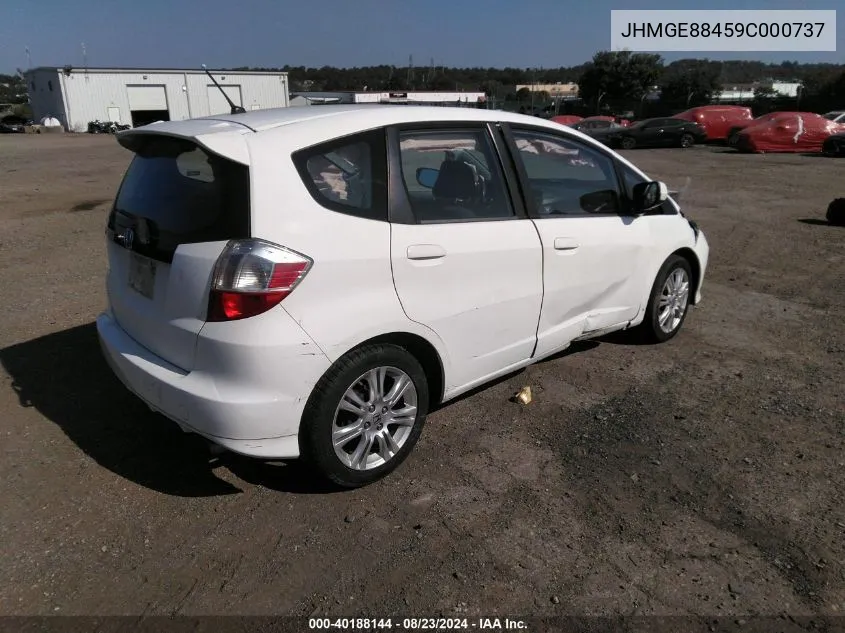 2009 Honda Fit Sport VIN: JHMGE88459C000737 Lot: 40188144