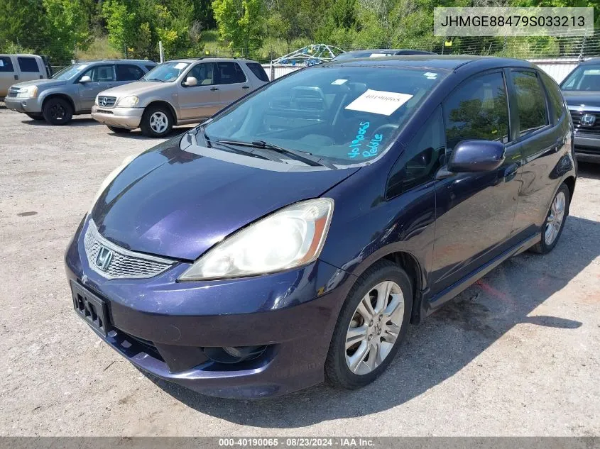 2009 Honda Fit Sport VIN: JHMGE88479S033213 Lot: 40190065