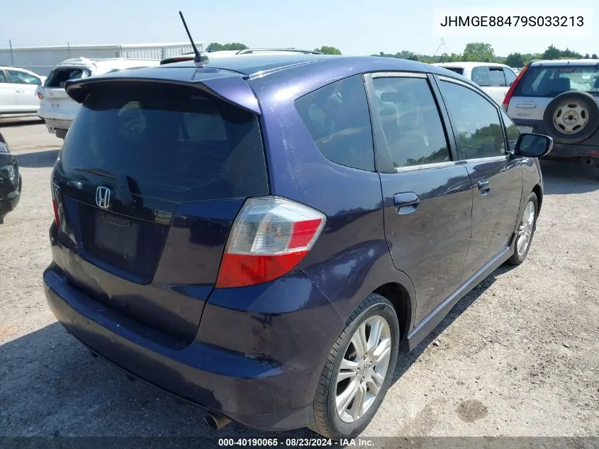 2009 Honda Fit Sport VIN: JHMGE88479S033213 Lot: 40190065