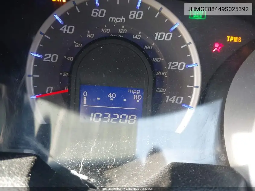 JHMGE88449S025392 2009 Honda Fit Sport