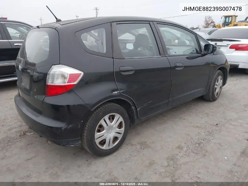 JHMGE88239S007478 2009 Honda Fit