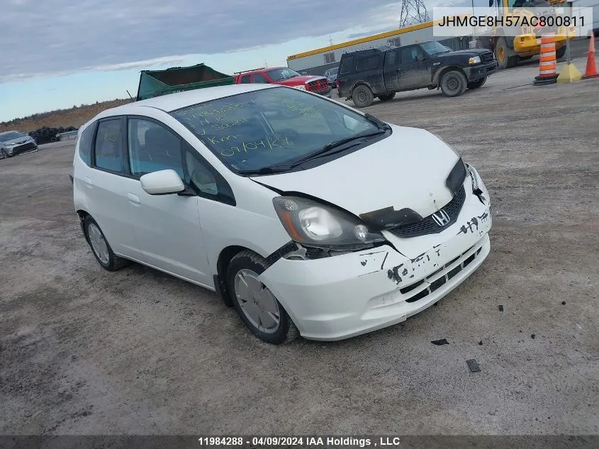 2010 Honda Fit VIN: JHMGE8H57AC800811 Lot: 11984288