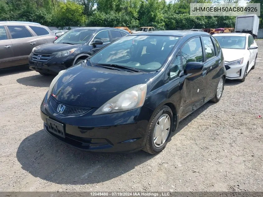 2010 Honda Fit VIN: JHMGE8H50AC804926 Lot: 12049480