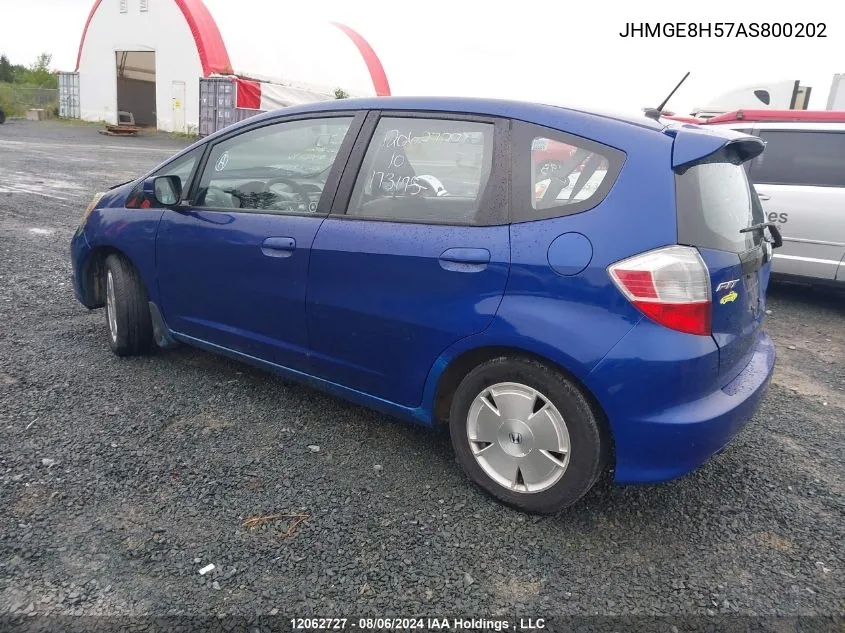 JHMGE8H57AS800202 2010 Honda Fit