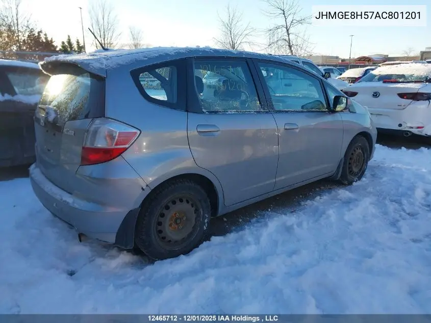 JHMGE8H57AC801201 2010 Honda Fit Lx