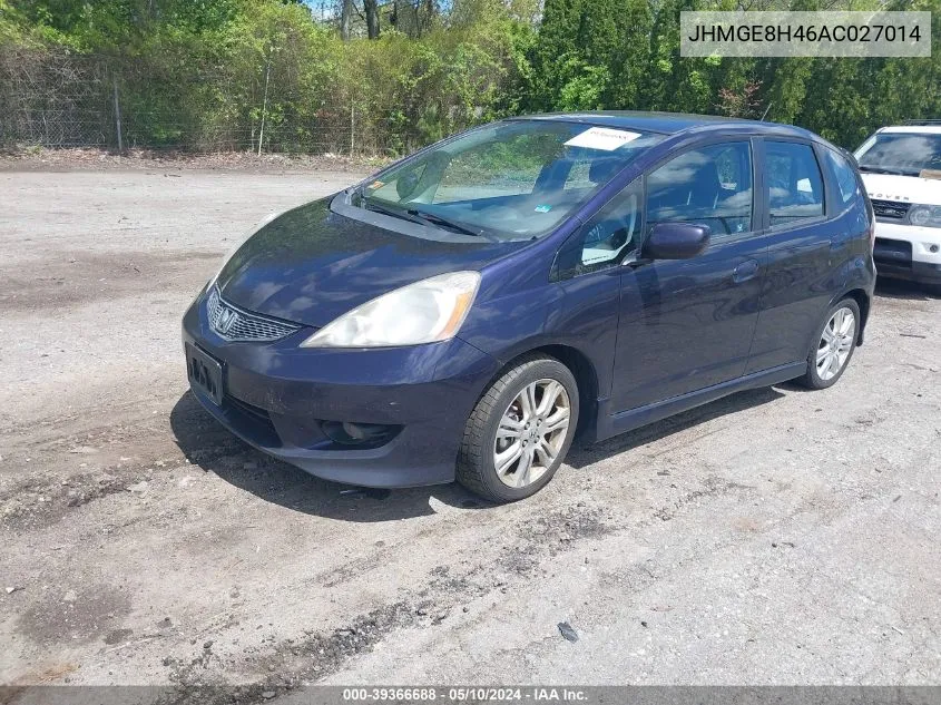 2010 Honda Fit Sport VIN: JHMGE8H46AC027014 Lot: 39366688