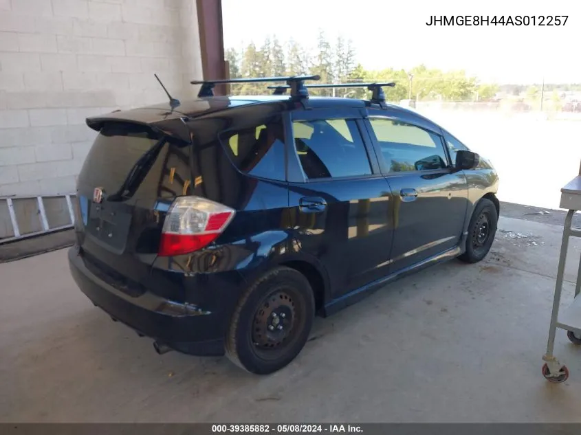 2010 Honda Fit Sport VIN: JHMGE8H44AS012257 Lot: 39385882