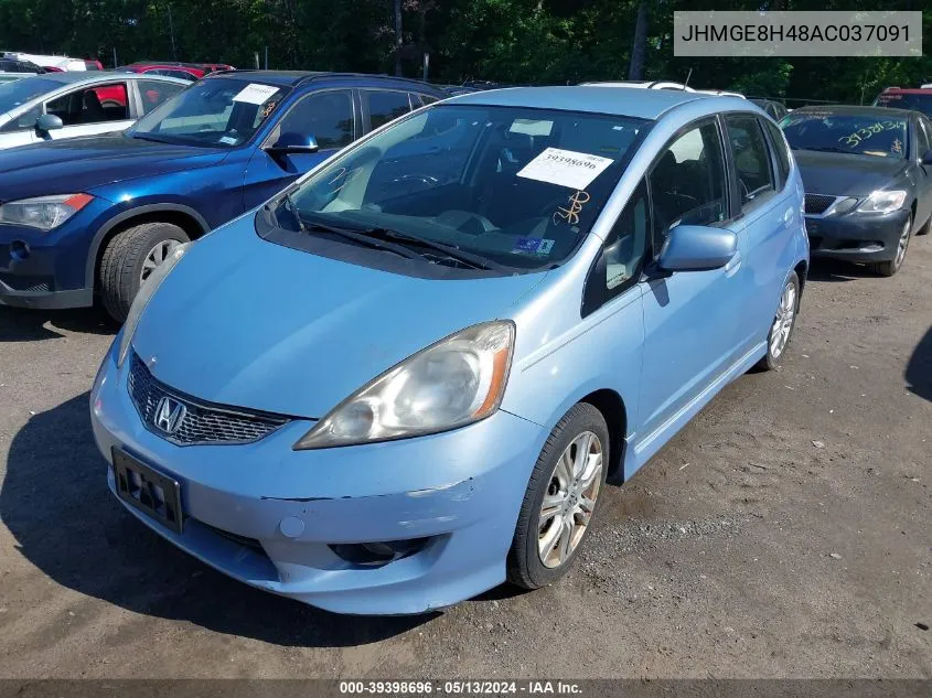 2010 Honda Fit Sport VIN: JHMGE8H48AC037091 Lot: 39398696