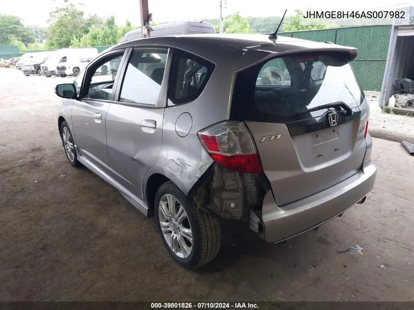 JHMGE8H46AS007982 2010 Honda Fit Sport