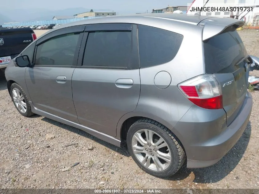 2010 Honda Fit Sport VIN: JHMGE8H48AS019731 Lot: 39861987