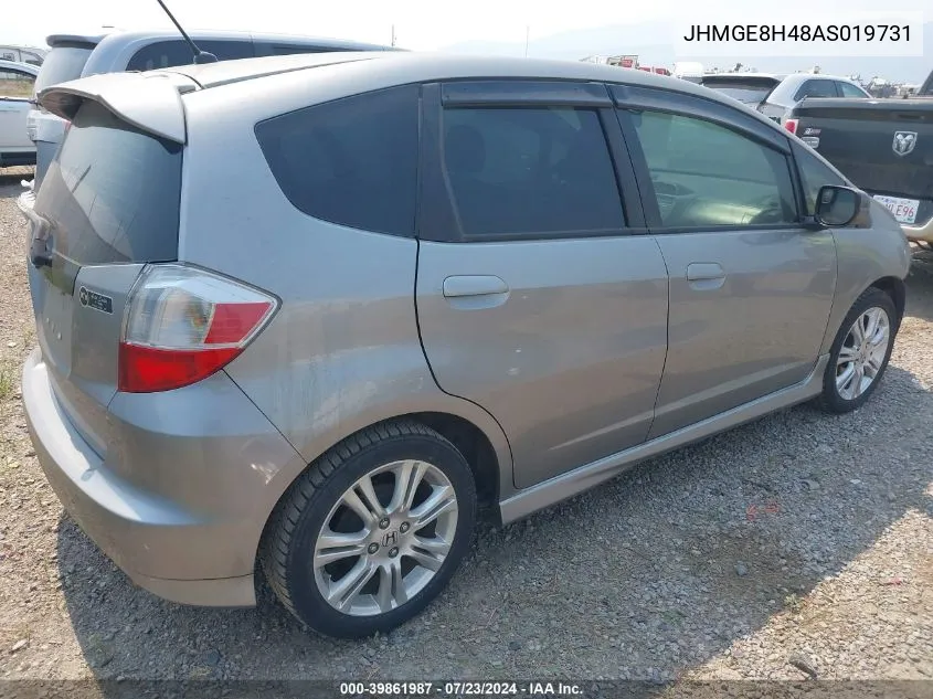 2010 Honda Fit Sport VIN: JHMGE8H48AS019731 Lot: 39861987