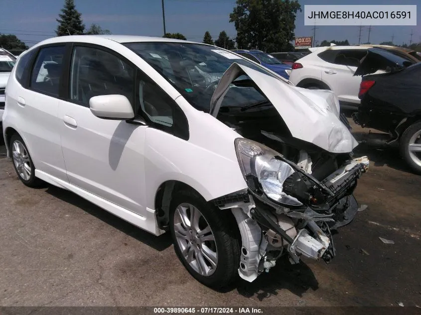 JHMGE8H40AC016591 2010 Honda Fit Sport