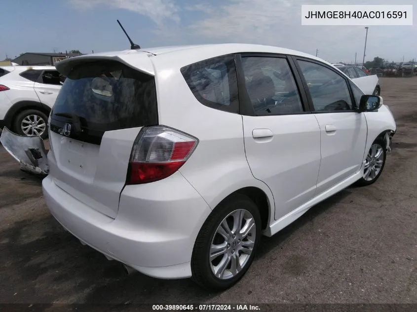 JHMGE8H40AC016591 2010 Honda Fit Sport