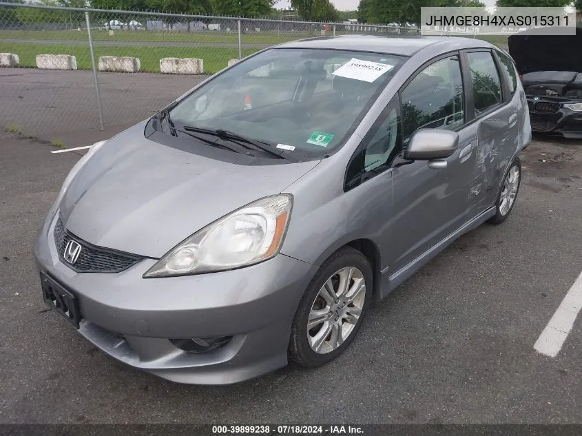 2010 Honda Fit Sport VIN: JHMGE8H4XAS015311 Lot: 39899238