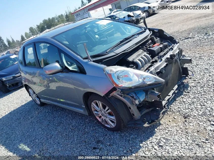 2010 Honda Fit Sport VIN: JHMGE8H49AC028934 Lot: 39899523