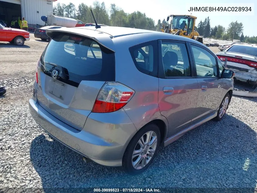 2010 Honda Fit Sport VIN: JHMGE8H49AC028934 Lot: 39899523