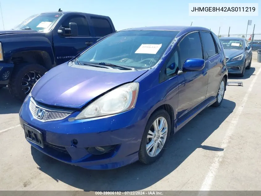 JHMGE8H42AS011219 2010 Honda Fit Sport