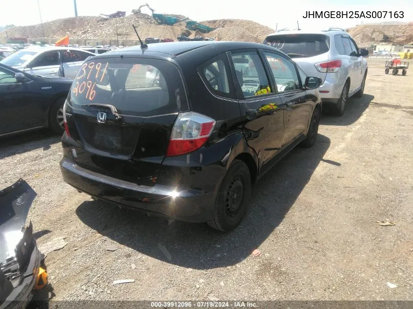 2010 Honda Fit VIN: JHMGE8H25AS007163 Lot: 39912096