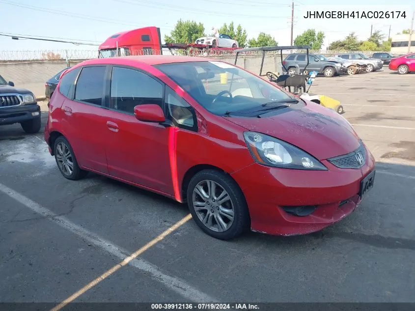 JHMGE8H41AC026174 2010 Honda Fit Sport