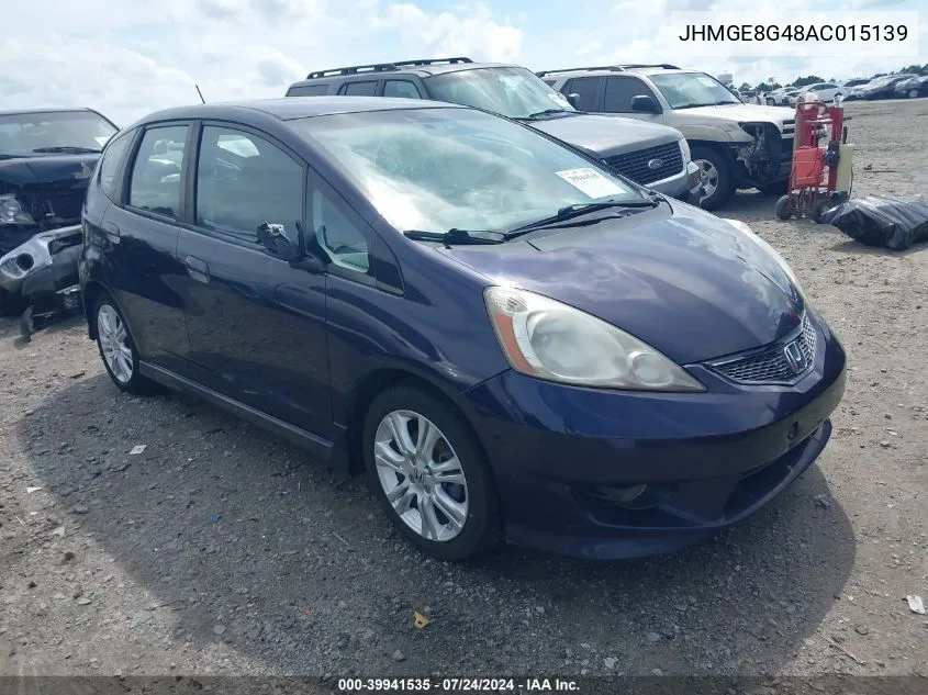 2010 Honda Fit Sport VIN: JHMGE8G48AC015139 Lot: 39941535