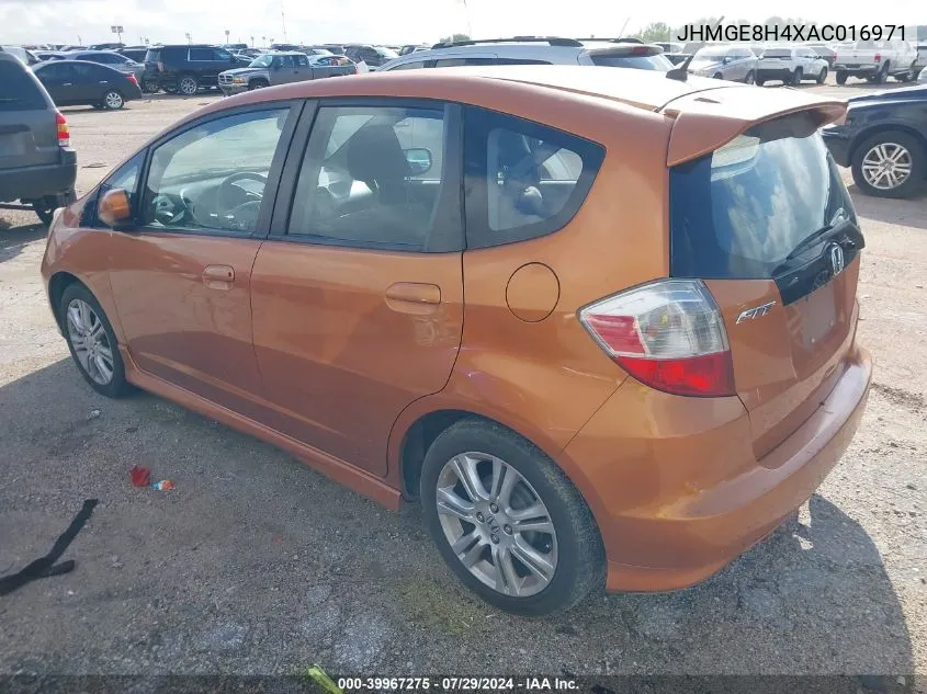 JHMGE8H4XAC016971 2010 Honda Fit Sport