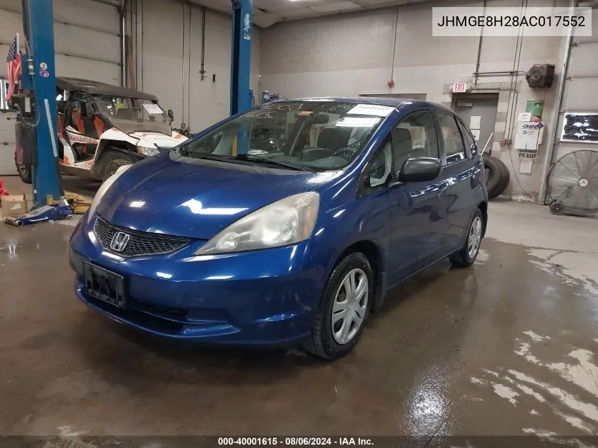 JHMGE8H28AC017552 2010 Honda Fit