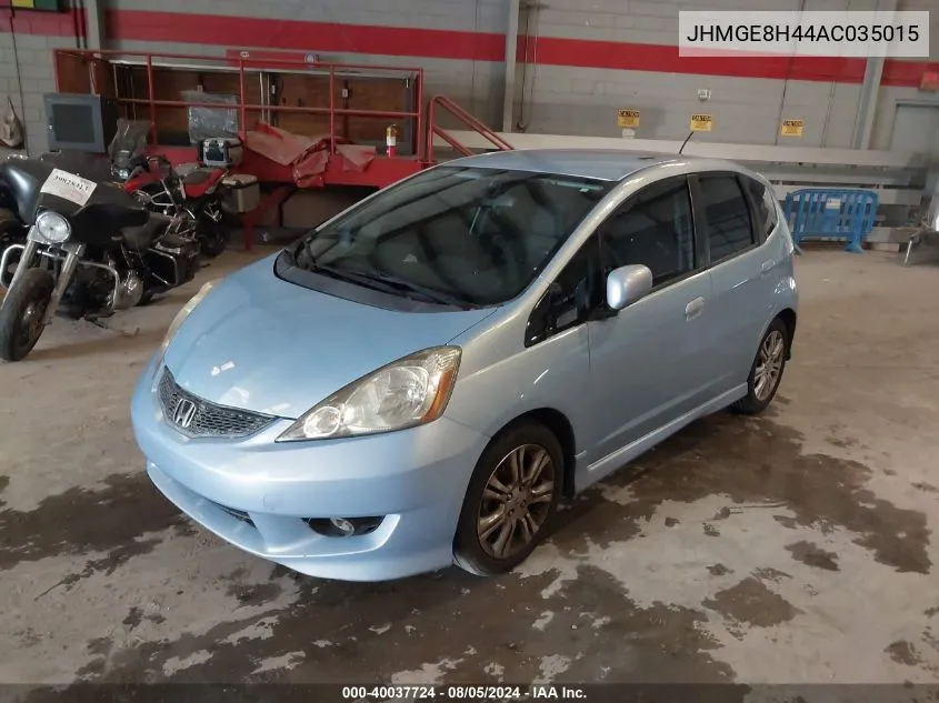 JHMGE8H44AC035015 2010 Honda Fit Sport