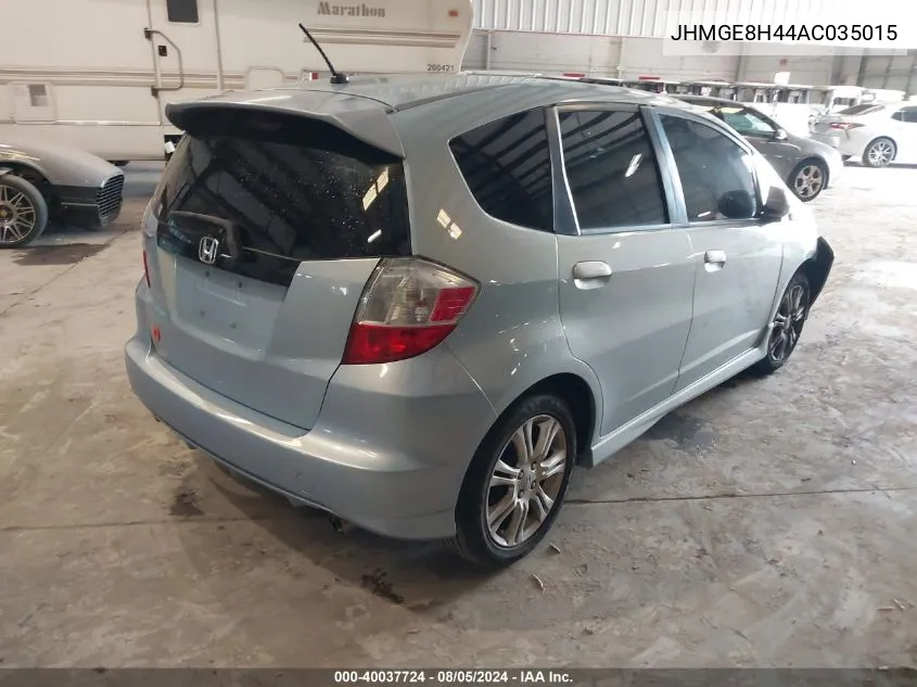 JHMGE8H44AC035015 2010 Honda Fit Sport