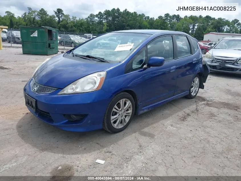 JHMGE8H41AC008225 2010 Honda Fit Sport