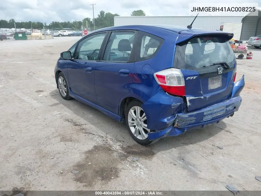 JHMGE8H41AC008225 2010 Honda Fit Sport