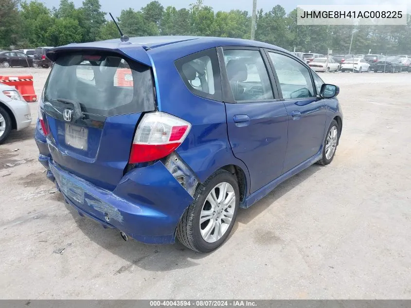 JHMGE8H41AC008225 2010 Honda Fit Sport