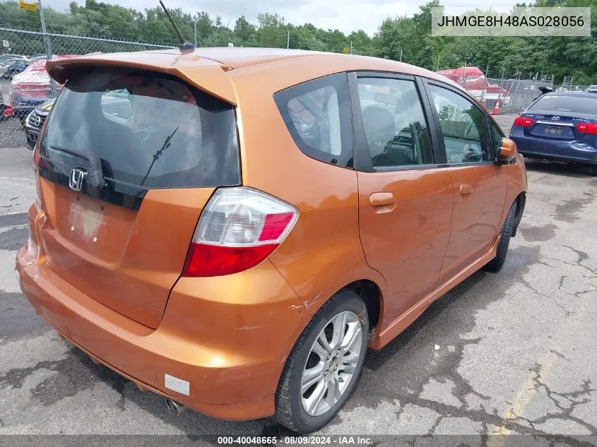 2010 Honda Fit Sport VIN: JHMGE8H48AS028056 Lot: 40048665