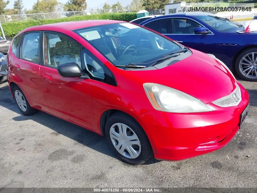 2010 Honda Fit VIN: JHMGE8H28AC037848 Lot: 40075250