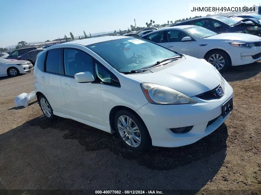 2010 Honda Fit Sport VIN: JHMGE8H49AC015844 Lot: 40077082