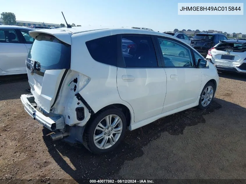 2010 Honda Fit Sport VIN: JHMGE8H49AC015844 Lot: 40077082