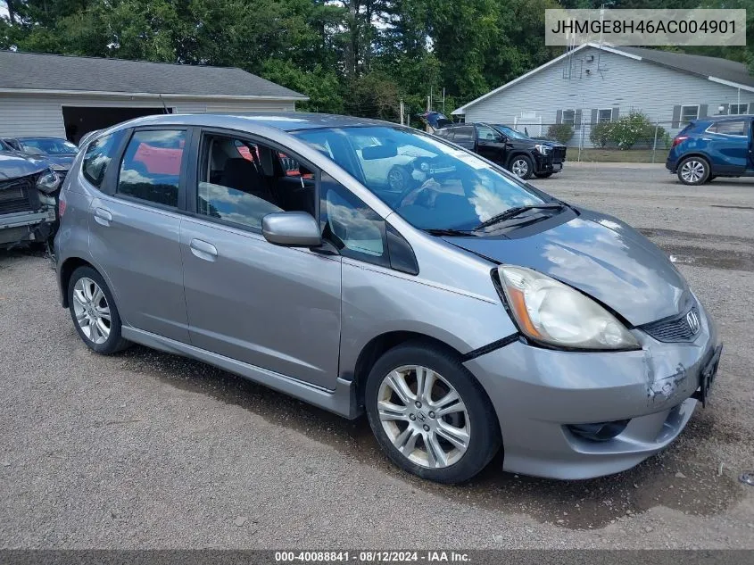 2010 Honda Fit Sport VIN: JHMGE8H46AC004901 Lot: 40088841