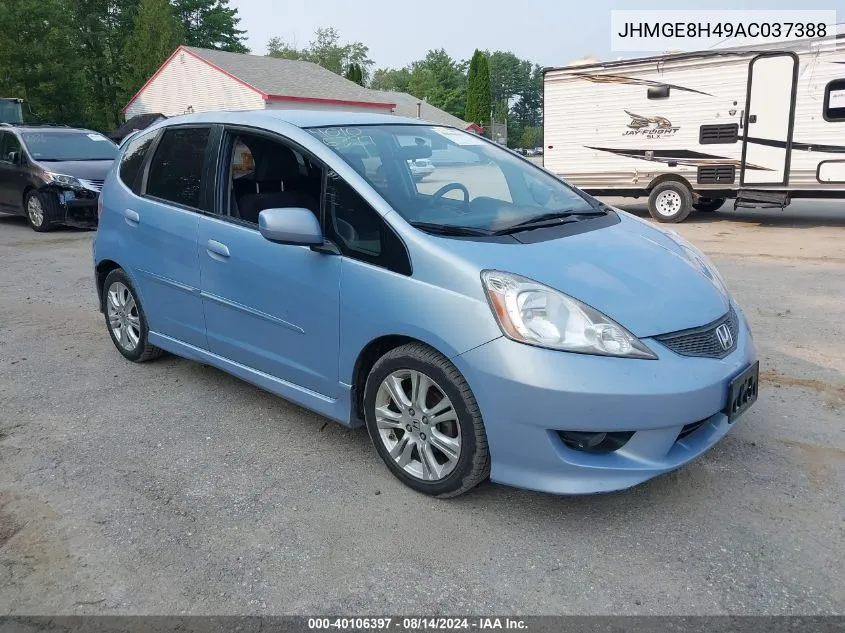 2010 Honda Fit Sport VIN: JHMGE8H49AC037388 Lot: 40106397