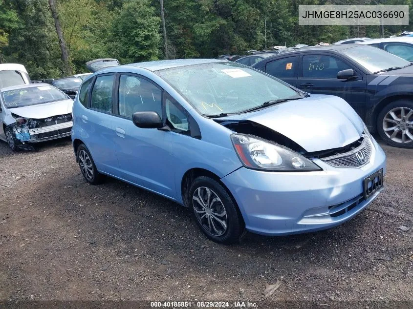 2010 Honda Fit VIN: JHMGE8H25AC036690 Lot: 40185851