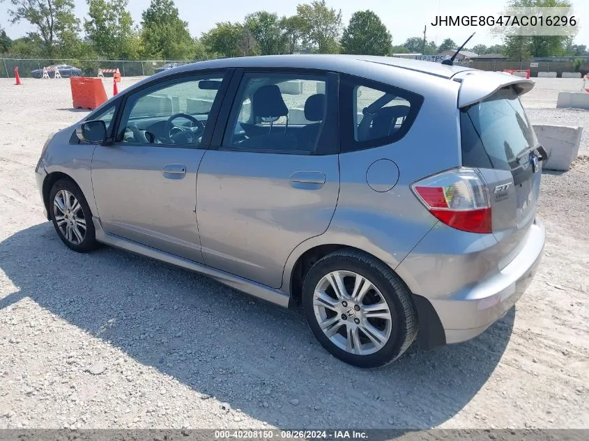 JHMGE8G47AC016296 2010 Honda Fit Sport