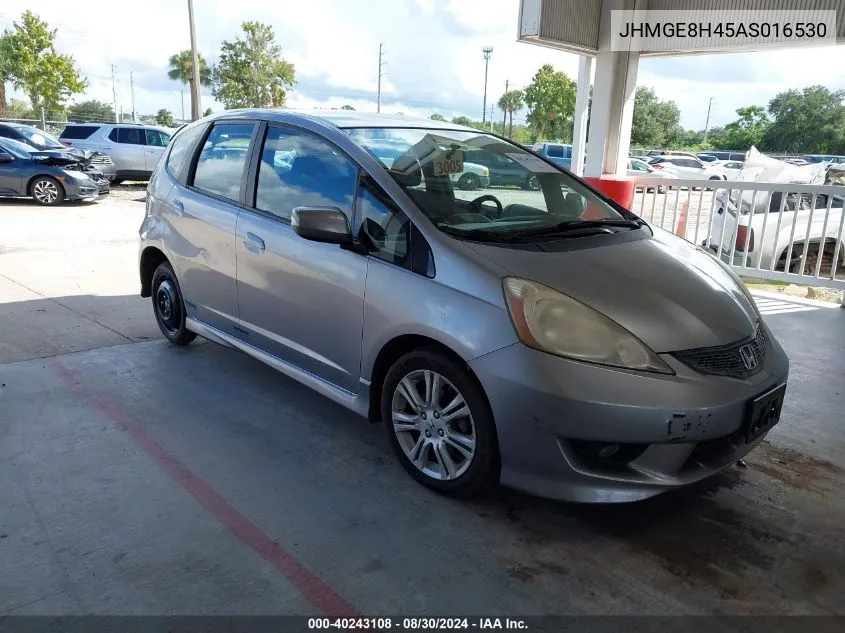 2010 Honda Fit Sport VIN: JHMGE8H45AS016530 Lot: 40243108