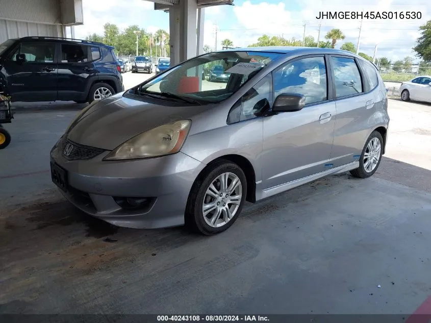 2010 Honda Fit Sport VIN: JHMGE8H45AS016530 Lot: 40243108