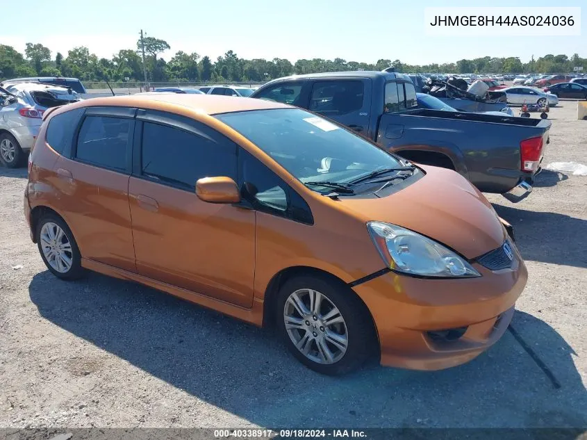 2010 Honda Fit Sport VIN: JHMGE8H44AS024036 Lot: 40338917