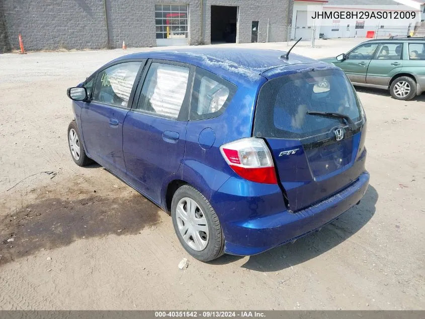 2010 Honda Fit VIN: JHMGE8H29AS012009 Lot: 40351542