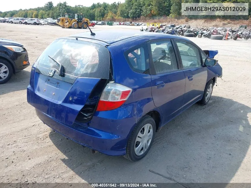 2010 Honda Fit VIN: JHMGE8H29AS012009 Lot: 40351542