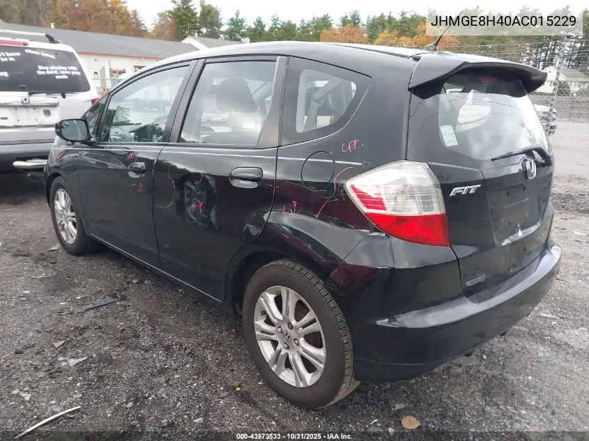 JHMGE8H40AC015229 2010 Honda Fit Sport