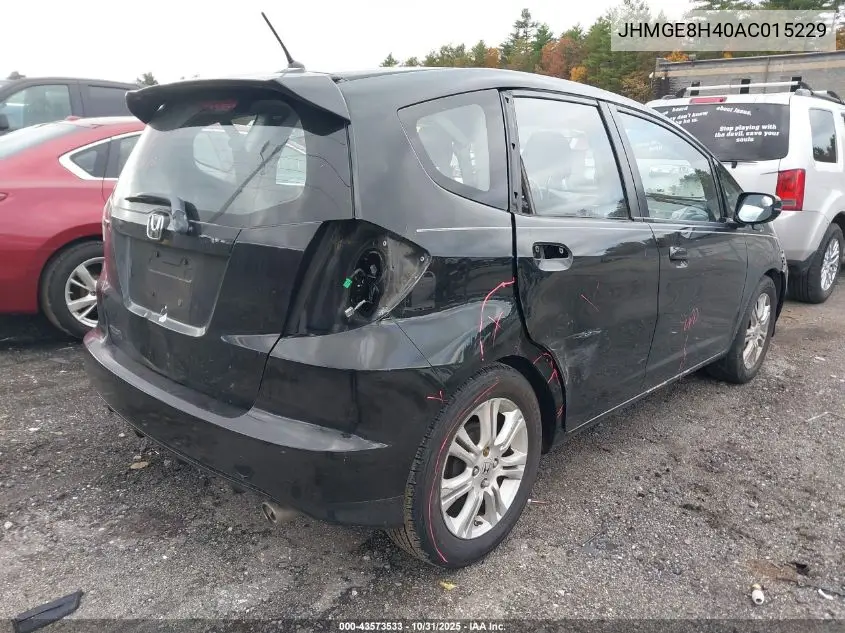 JHMGE8H40AC015229 2010 Honda Fit Sport