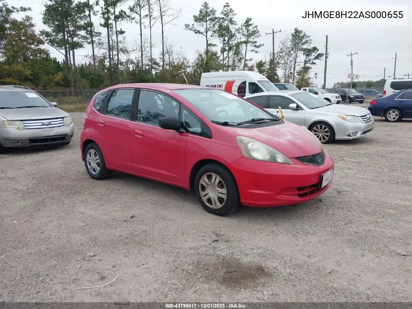 JHMGE8H22AS000655 2010 Honda Fit