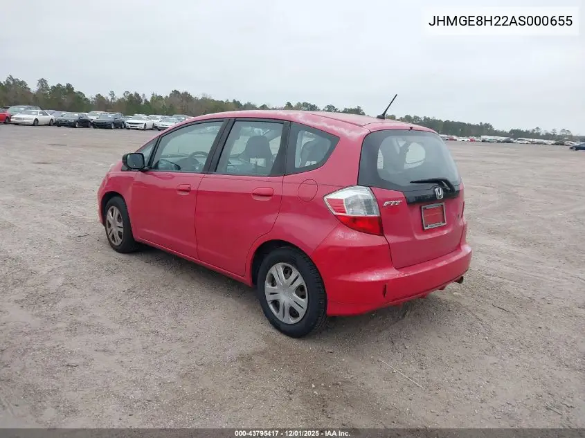 JHMGE8H22AS000655 2010 Honda Fit
