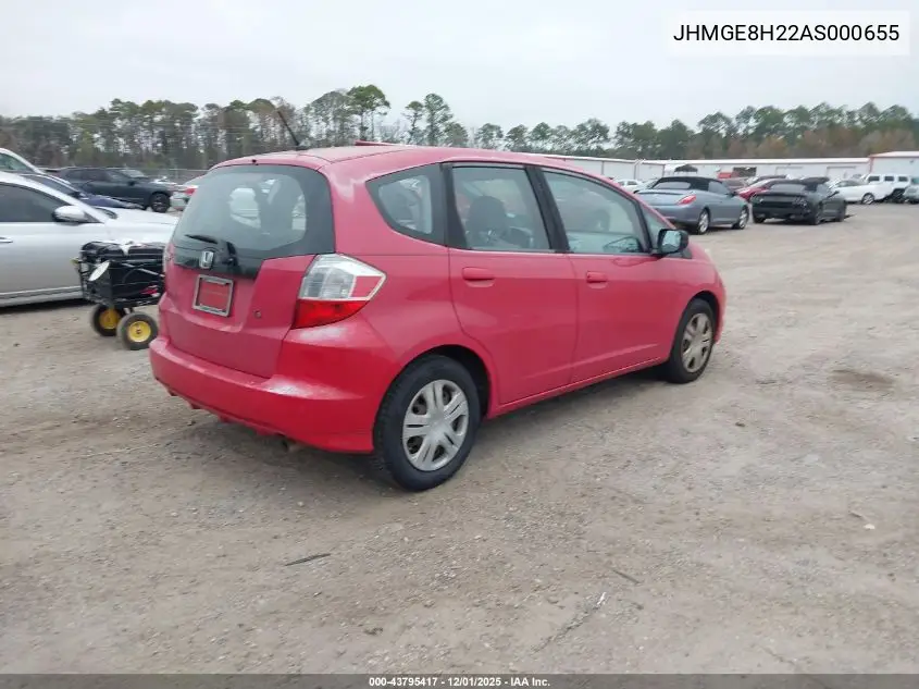 JHMGE8H22AS000655 2010 Honda Fit
