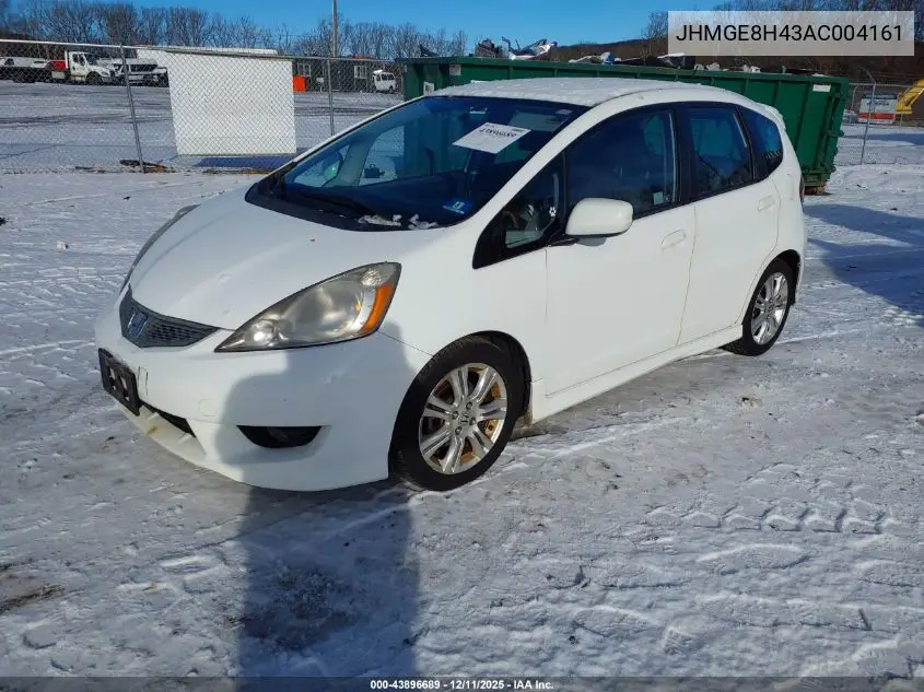 JHMGE8H43AC004161 2010 Honda Fit Sport